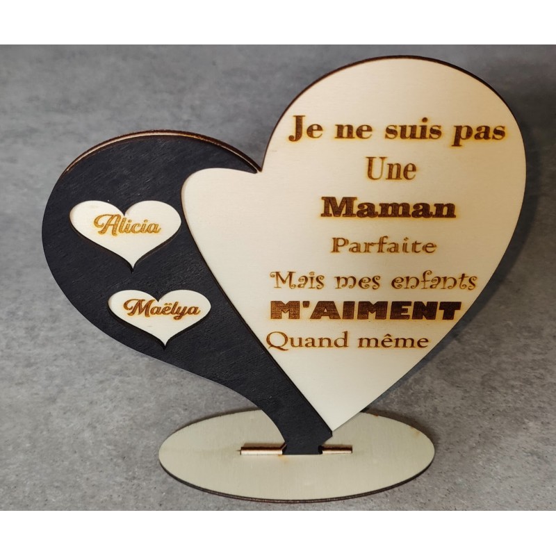 Cœur fête des mères personnalisé