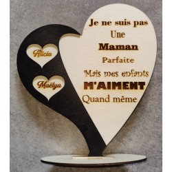 Cœur fête des mères personnalisé