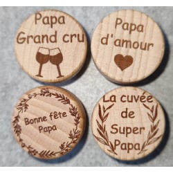 Bouchons réutilisable fête des pères (lot de 4)