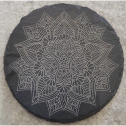 Mandala 10 cm en ardoise