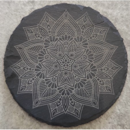 Mandala 10 cm en ardoise