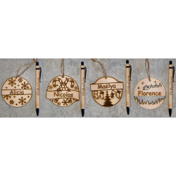 Boule de noël personnalisable Flocons