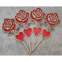 Rose en bois personnalisée