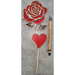 Rose en bois personnalisée