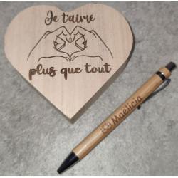 Boite cœur personnalisée avec fermeture magnétique