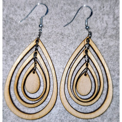 Boucles d'oreille "gouttes entrelacées"