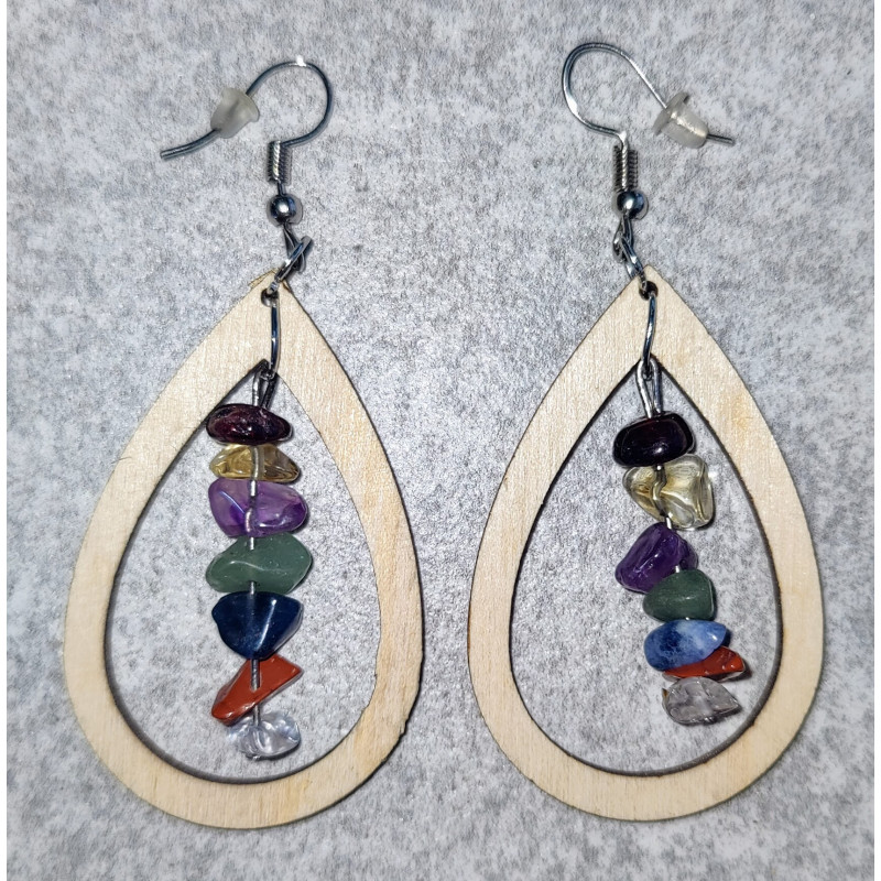 Boucles d'oreille "7 chakras"