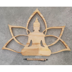 Bouddha Assis en Bois de 40cm