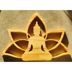 Bouddha Assis en Bois de 40cm