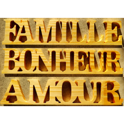 Décoration en Bois – Famille, Amour & Bonheur