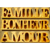 Décoration en Bois – Famille, Amour & Bonheur