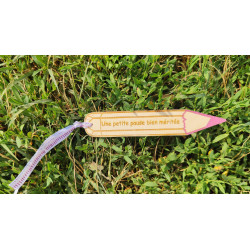 Marque-page crayon en bois personnalisé – Cadeau fin d’année scolaire