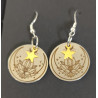 Boucles d'oreilles Lotus Astral en Acier Inoxydable Argenté