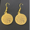 Boucles d'oreilles Pétales Graphiques en Acier Inoxydable Doré