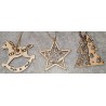 Boules de noël lot de 3 "étoile"