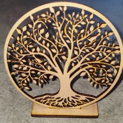 Arbre de vie avec oiseaux 10 cm sur support
