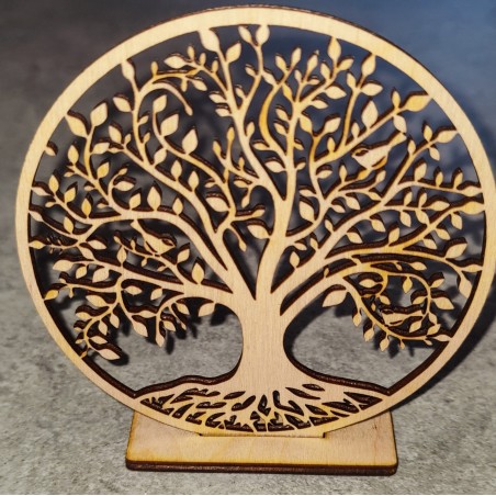 Arbre de vie avec oiseaux 10 cm sur support