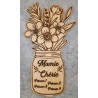 Vase et fleurs pour les grands-mères.