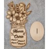 Vase et fleurs pour les grands-mères.
