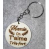 Porte clé "Mamie on t'aime très fort"