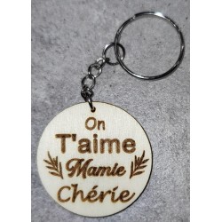 Porte clé "On t'aime mamie chérie"