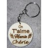 Porte clé "On t'aime mamie chérie"