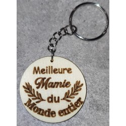 Porte clé "Meilleure mamie du monde entier"
