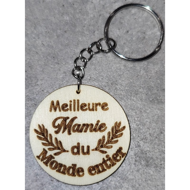 Porte clé "Meilleure mamie du monde entier"