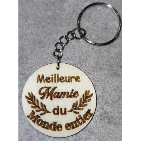 Porte clé "Meilleure mamie du monde entier"