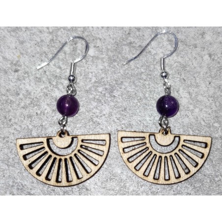Boucle d'oreille améthyste