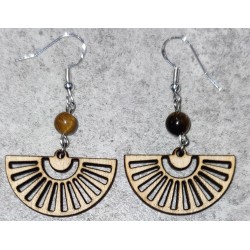 Boucle d'oreille œil de tigre