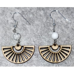 Boucles d'oreilles howlite