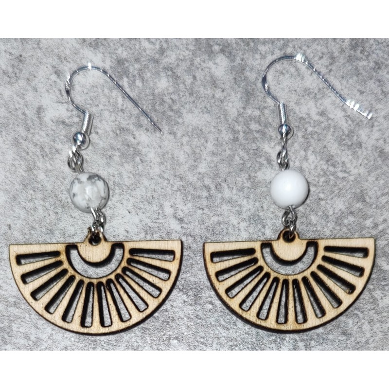 Boucles d'oreilles howlite
