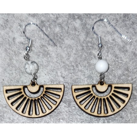 Boucles d'oreilles howlite