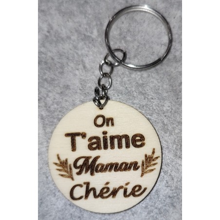 Porte clé "On t'aime maman chérie"