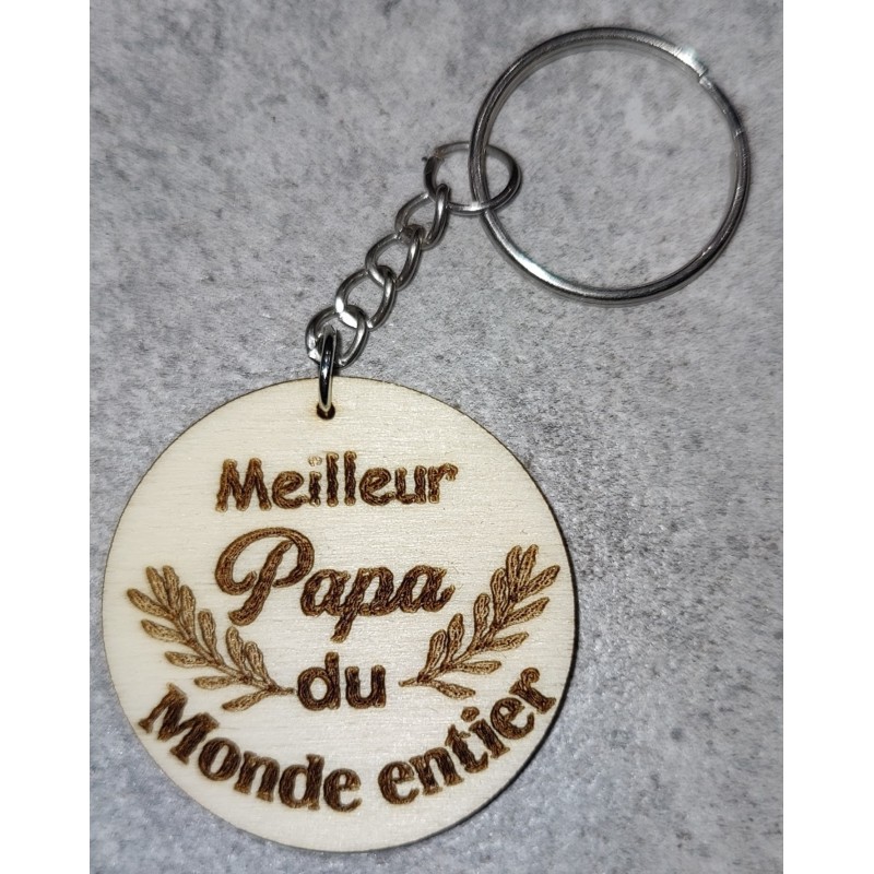 Porte clé "Meilleur papa du monde entier"