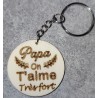 Porte clé "Papa, on t'aime très fort"
