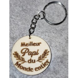 Porte clé "Meilleur papi du monde entier"