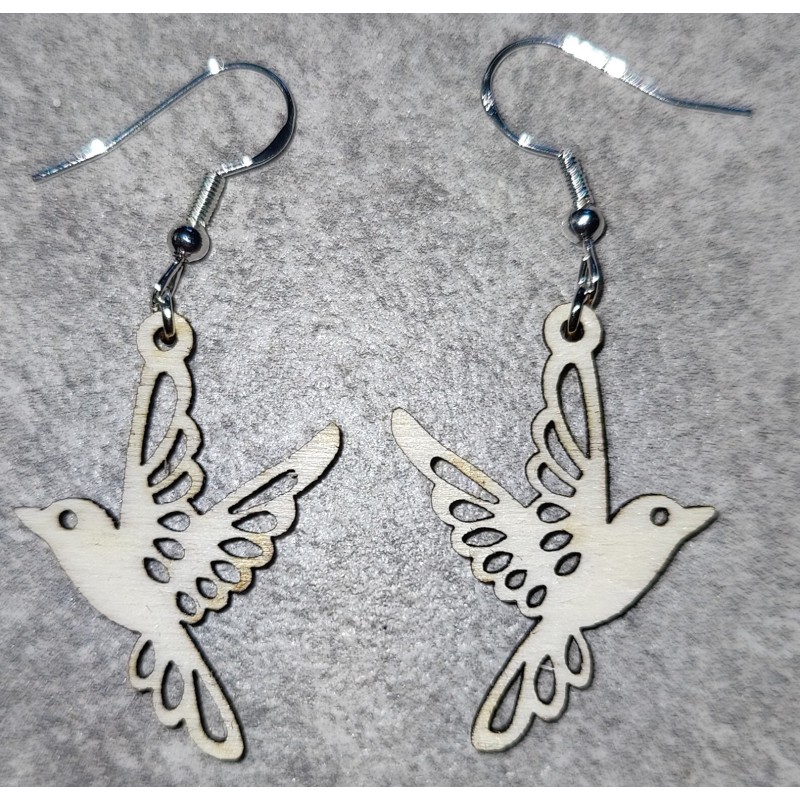Boucles d'oreille "Envolée d'oiseaux"