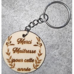 Porte clé "Merci maitresse pour cette année"