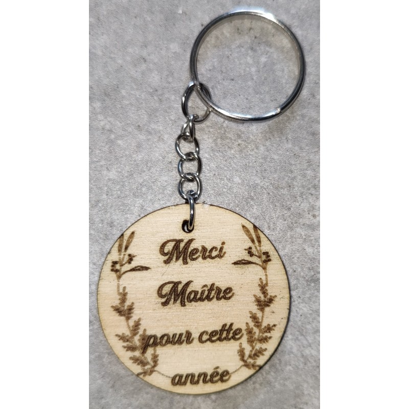 Porte clé "Merci maitre pour cette année"